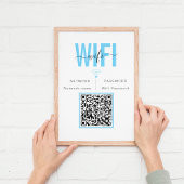 Schattig WiFi-netwerkwachtwoord | QR-code Poster