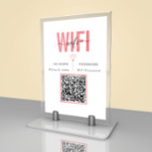 Schattig WiFi-wachtwoord teken | QR-codetabel Kaar Kaart