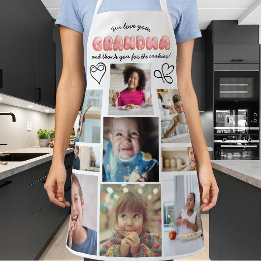 Schattig Wij Houden Van Jou Oma Fotocollage Script Schort