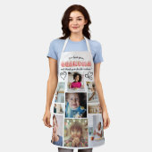Schattig Wij Houden Van Jou Oma Fotocollage Script Schort (Gedragen)