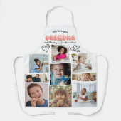 Schattig Wij Houden Van Jou Oma Fotocollage Script Schort (Voorkant)