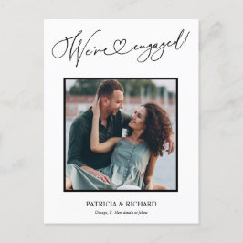 Schattig Wij zijn verloofd Trouwfoto Aankondiging Briefkaart