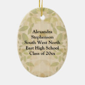 Schattig Wijze Uil Afstuderen Keramisch Ornament (Achterkant)