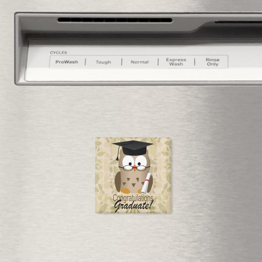 Schattig Wijze Uil Afstuderen Magneet (Insitu (Vaatwasser))