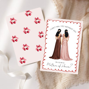 Schattig “Wil je mijn getuige zijn?” Kers Kaart