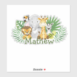 Schattig Wild One Safari Oerwoud Woodland Animals Sticker
