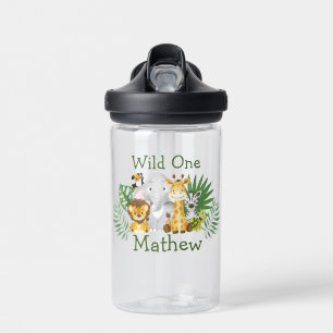 Schattig Wild One Safari Oerwoud Woodland Animals Waterfles