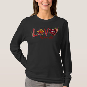 Schattig Wilde Bloem Hart Liefde Grammy Leven Gelu T-shirt