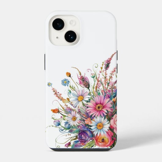 Schattig wilde bloem iPhone hoesje (Achterkant)
