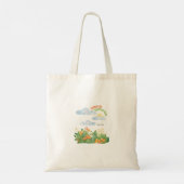 Schattig Wilde Bloem Tote Bag (Achterkant)