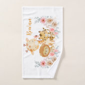 Schattig Wilde Dier Bloemig Bad Handdoek (Handdoek)