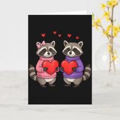 Schattig Wilde Wasbeer Valentijnsdag Liefde Hart D Kaart (Gele Bloem)