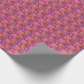 Schattig Wildflower Roze Baby shower Cadeaupapier (Hoek)