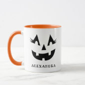 Schattig Wimper Pompface Naam Halloween Mok (Links)