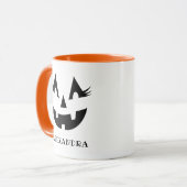 Schattig Wimper Pompface Naam Halloween Mok (Voorkant links)