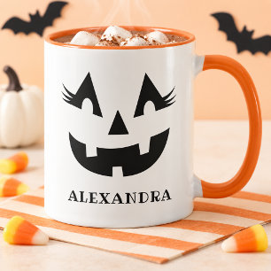 Schattig Wimper Pompface Naam Halloween Mok
