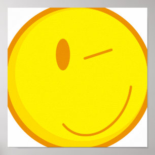 schattig winsmiley poster