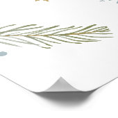 Schattig Winter Arctic Animals Baby shower Welkom Poster (Hoek)