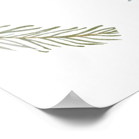 Schattig Winter Arctic Animals Baby shower Welkom Poster (Hoek)