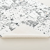 Schattig winter kerst doodle patroon (4) sherpa deken (3/4)