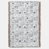Schattig winter kerstdoodlepatroon (1) deken (Voorkant Verticaal)