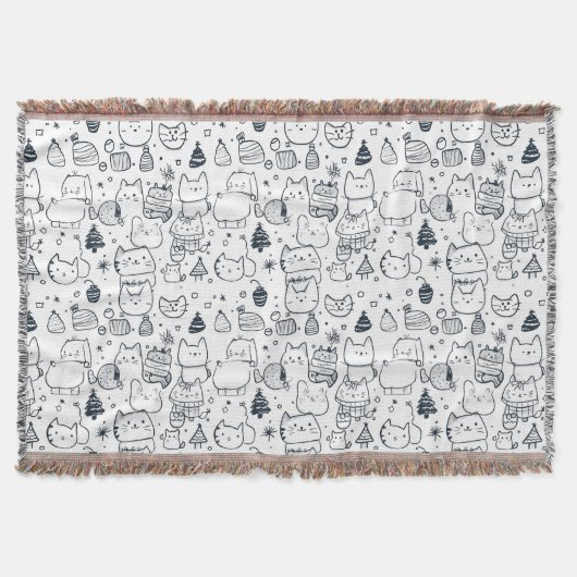 Schattig winter kerstdoodlepatroon (1) deken (Voorkant)