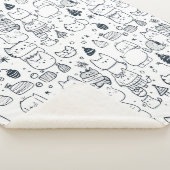 Schattig winter kerstdoodlepatroon (1) sherpa deken (3/4)