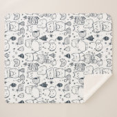 Schattig winter kerstdoodlepatroon (1) sherpa deken (Voorkant (horizontaal))