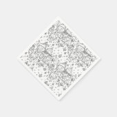 Schattig winter kerstdoodlepatroon (2) servet (Hoek)