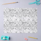 Schattig winter kerstdoodlepatroon (2) tissuepapier (Craft)