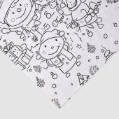 Schattig winter kerstdoodlepatroon (2) tissuepapier (Detail)