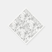 Schattig winter kerstdoodlepatroon (3) servet (Hoek)