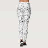 Schattig winter kerstdoodlepatroon (4) leggings (Achterkant)