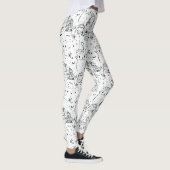 Schattig winter kerstdoodlepatroon (4) leggings (Rechts)