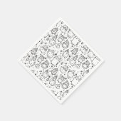 Schattig winter kerstdoodlepatroon (5) servet (Hoek)