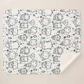 Schattig winter kerstdoodlepatroon (5) sherpa deken (Voorkant (horizontaal))
