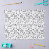 Schattig winter kerstdoodlepatroon (5) tissuepapier (Craft)
