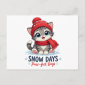 Schattig Winter Kitten Sneeuwdagen Briefkaart (Voorkant)