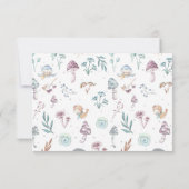 Schattig Winter Woud Fee Kerst Meisje Verjaardag Bedankkaart (Achterkant)