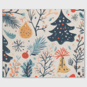 Schattig wintercadeau cadeaupapier (Vlak)