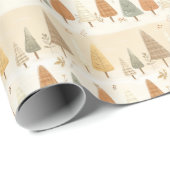 Schattig Winterland Kerstfeest Cadeaupapier (Rol Hoek)