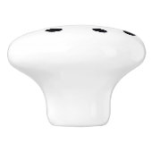 schattig wintersneeuwpop en sneeuwvlokken - feeste keramische knop (Zijkant)