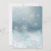 Schattig winterwonderland glitter blauw zoet 16 kaart (Achterkant)