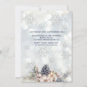 Schattig winterwonderland Sweet 16 Kaart (Achterkant)