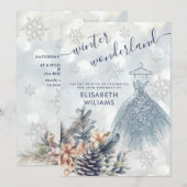 Schattig winterwonderland Sweet 16 Kaart (Voorkant / Achterkant)