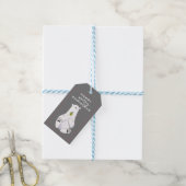 Schattig wit Beer met Little Green Gift - Cadeaulabel (Met Touw)