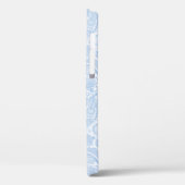 Schattig wit blauw paisley patroon Case-Mate iPhone case (Achterkant / Links)