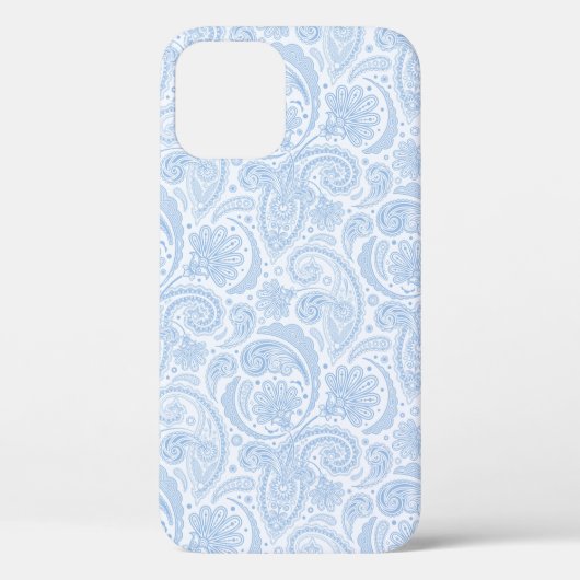 Schattig wit blauw paisley patroon Case-Mate iPhone case (Achterkant)