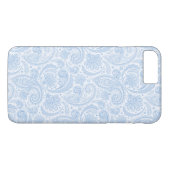 Schattig wit blauw paisley patroon Case-Mate iPhone case (Achterkant (Horizontaal))