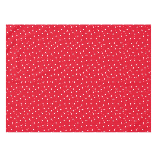 Schattig wit en rood hart patroon tafelkleed (Voorkant (Horizontaal))